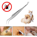 2 In 1 Stainless Steel Tick Tweezers