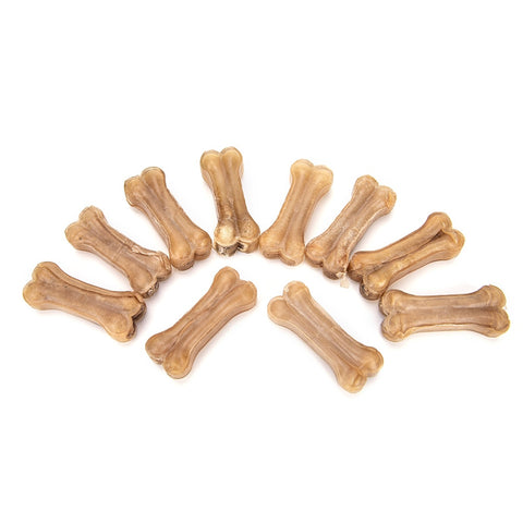 10Pcs Crystal Leather Bone Chews Snack