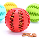 Rubber Ball Pet Dog Cat Puppy Chew Ball Teeth Chew Toys Tooth Cleaning Balls Food