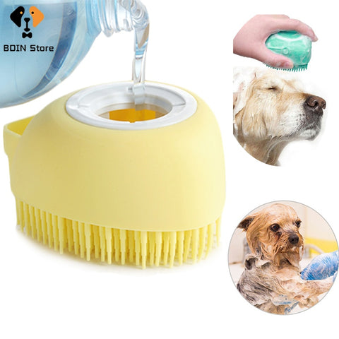 Pet Bath Brush Soft Silicone Cleaner