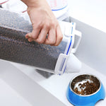 Moisture-proof food container with measuring cup