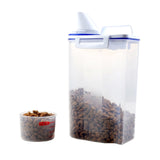 Moisture-proof food container with measuring cup