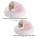 Round Soft Long Plush Pet Bed