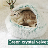 Round Soft Long Plush Pet Bed